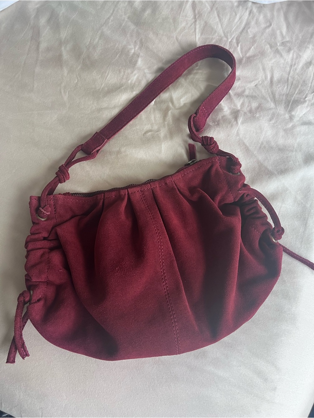Free People Red Suede Shoulder Bag - Picture 3 of 8